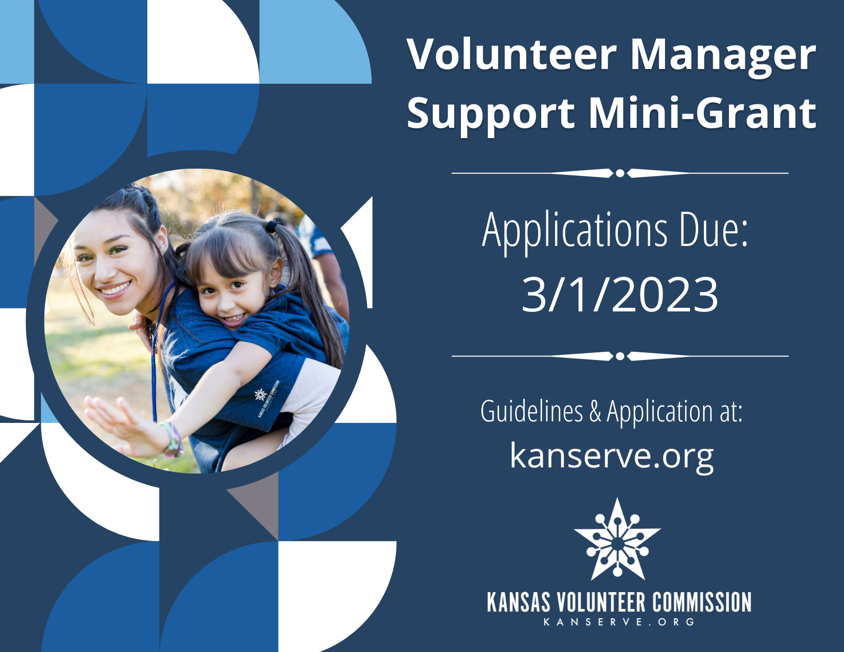Volunteer Manager Support Mini Grant Applications Due 3/01/2023